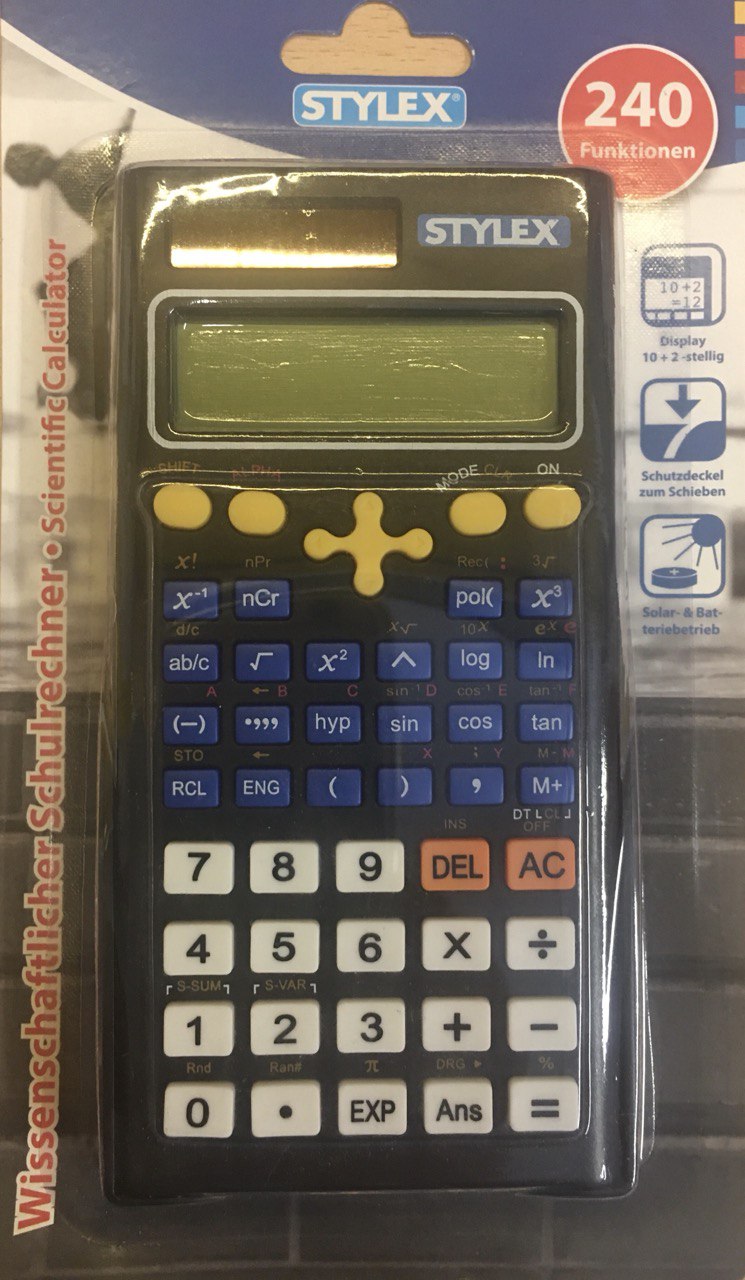 STYLEX Schulrechner mit 240 Funktionen