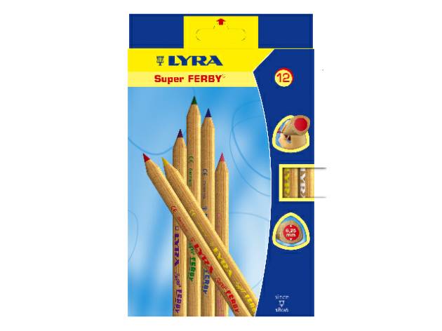 LYRA Super Ferby Natur Kartonetui, 12er  