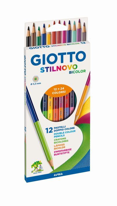 Farbstifte Giotto Stilnovo Bicolor, 12er