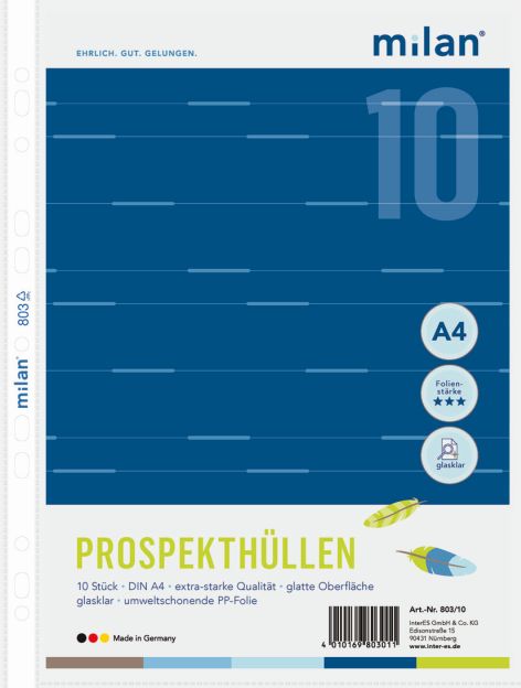 Prospekthüllen DIN A4, 10 Stück, extra starke Qualität