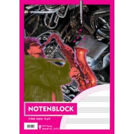 Notenblock A4, 10 Blatt