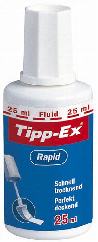 Tipp-Ex Korrekturfluid Rapid (Flasche 25ml) weiß